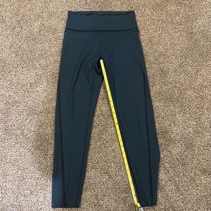 Aerie offline hunter green with velvet trim legging size large